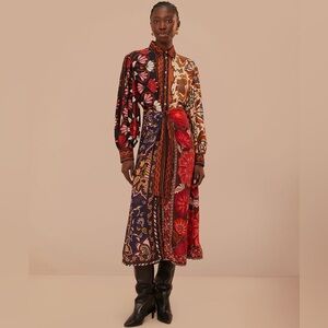 FARM Rio Miranda Mix Chemise Midi Dress